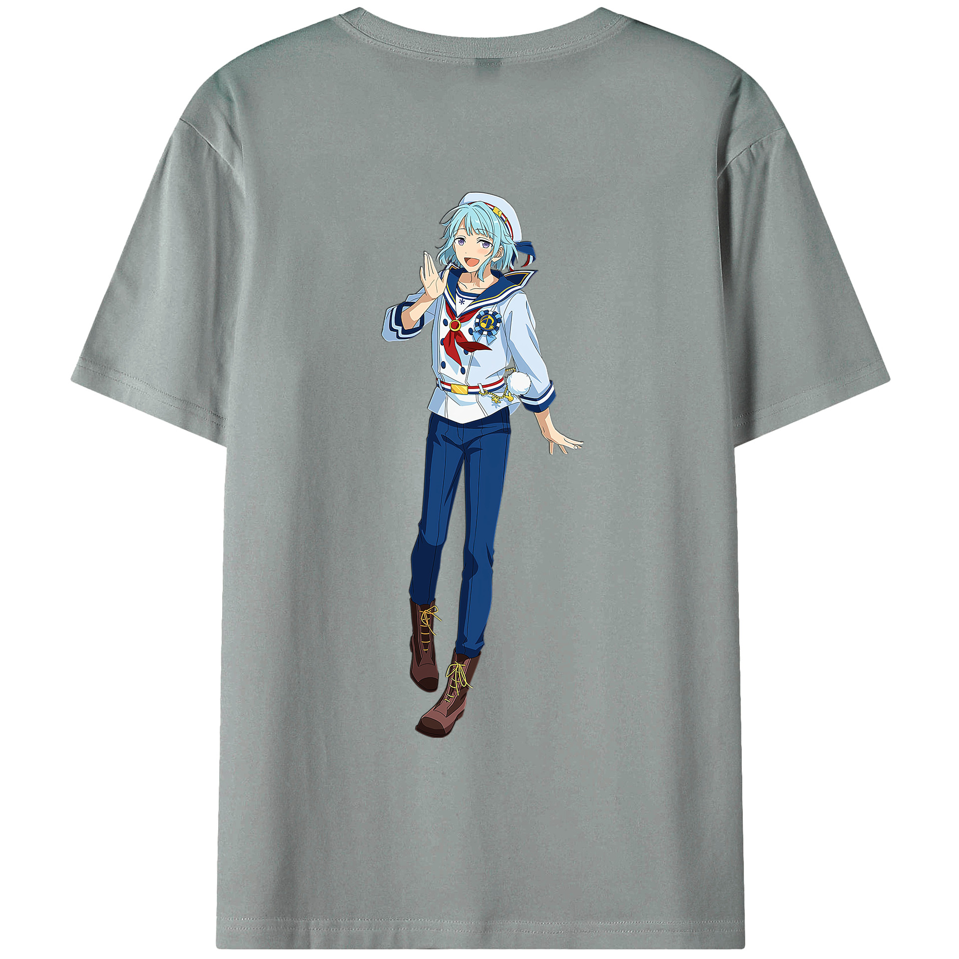 （画像用） あんさんぶるスターズ! Ensemble Stars 綿100％ メンズ半袖Tシャツ（バックプリント） 通気性